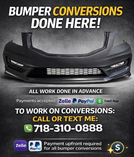 Bumper conversion for Honda Accord 2008–2012 to 2017 style