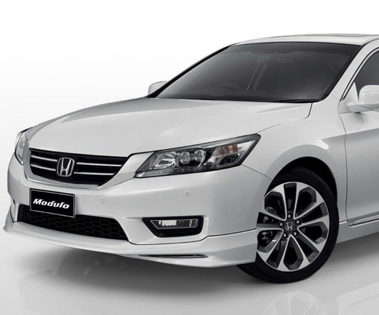 For 13-15 Honda Accord 4Dr JDM MD Style Front Bumper Lip Spoiler Chrome Molding