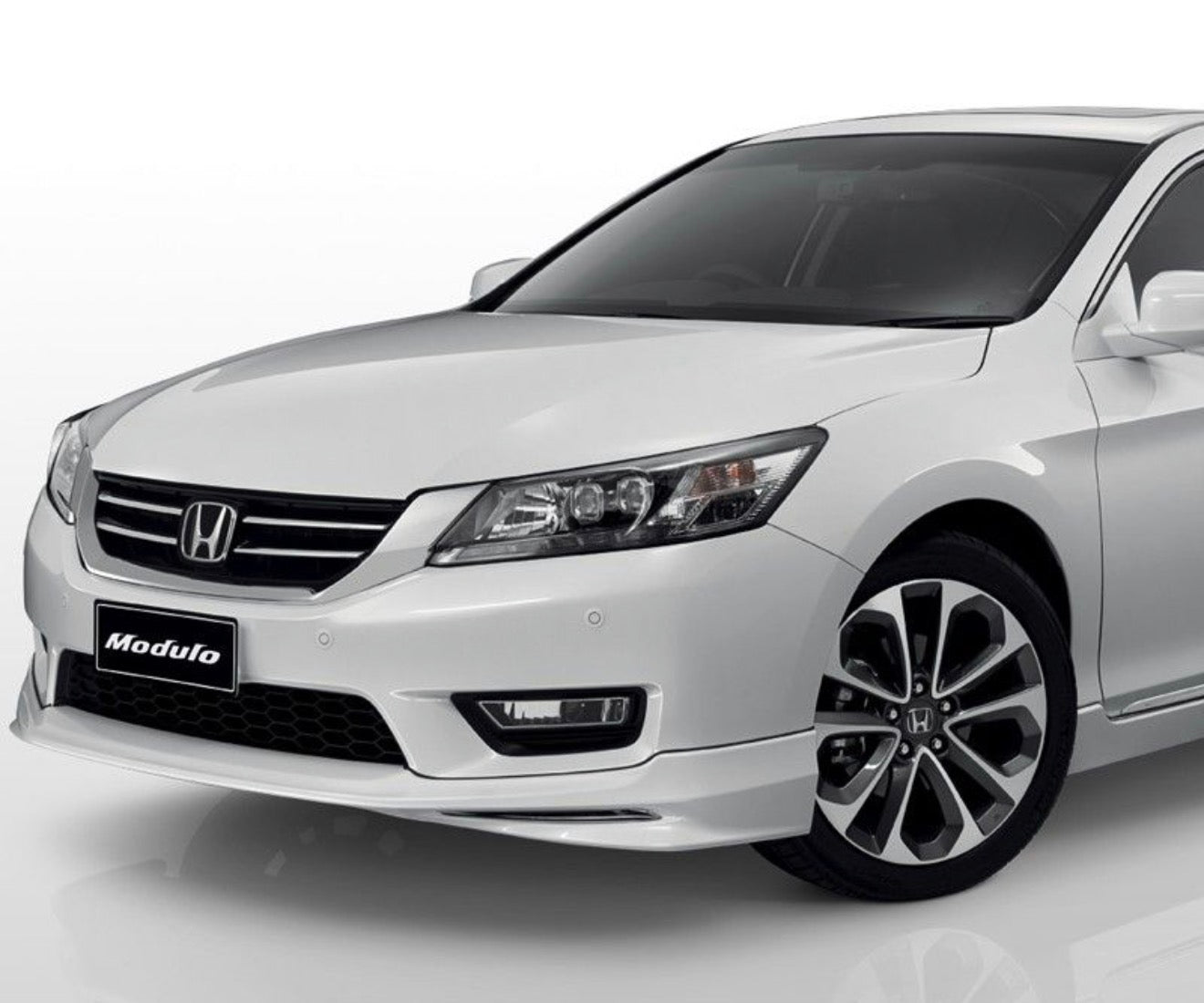 For 13-15 Honda Accord 4Dr JDM MD Style Front Bumper Lip Spoiler Chrome Molding