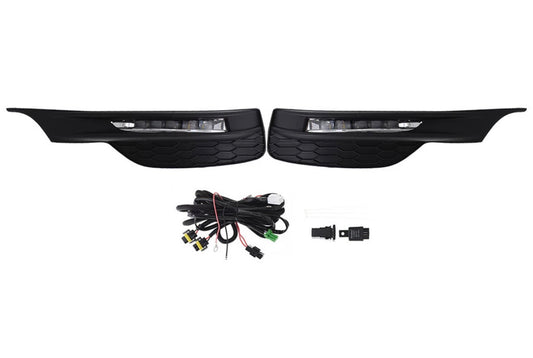 For Honda Accord Sedan 4Dr 2016 2017 Pair of Fog Light w/Bezel+Wiring+Switch Kit