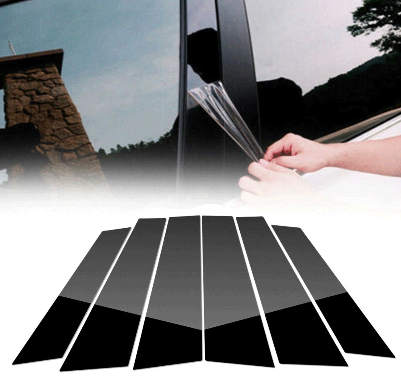 For 2007-2011 HONDA CRV CR-V Pillar Posts Window Door Trim Cover Car Accessories