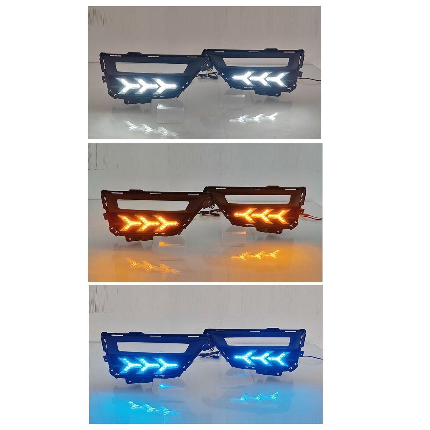 Honda CRV CR-V 2020-2022 LED DRL Driving Fog Light 3-Color Turn Signal Lamps