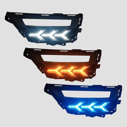 Honda CRV CR-V 2020-2022 LED DRL Driving Fog Light 3-Color Turn Signal Lamps